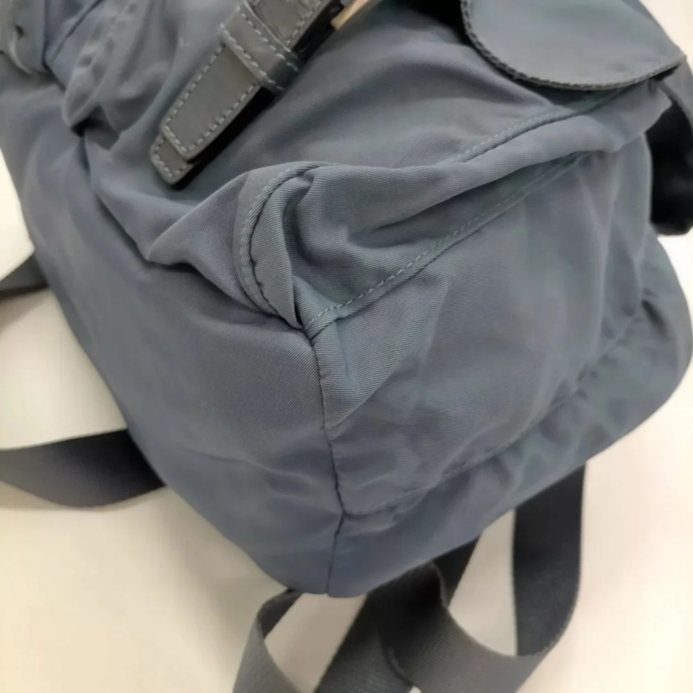 Prada Backpack Bag Blue Nylon